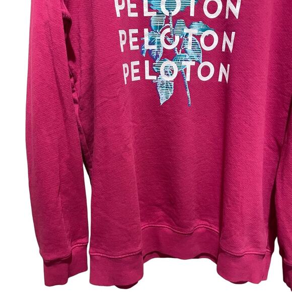 Peloton Everyday Oversized Crewneck Sweatshirt Red Pink Size Small New - Picture 3 of 10